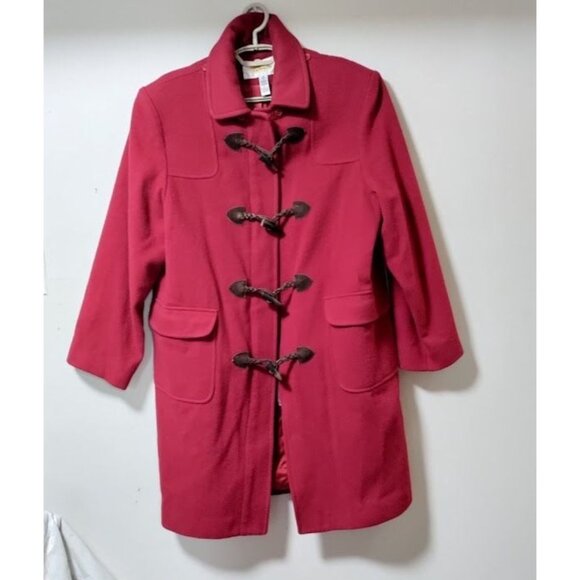 Talbots VTG Gloverall English Country Side Wool Duffle Coat Barbiecore Womens 10 - Picture 10 of 15